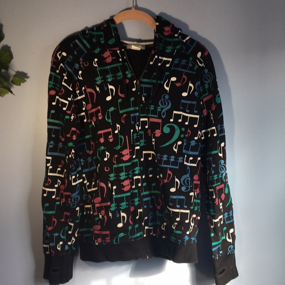 Music Note Zip-up Hoodie